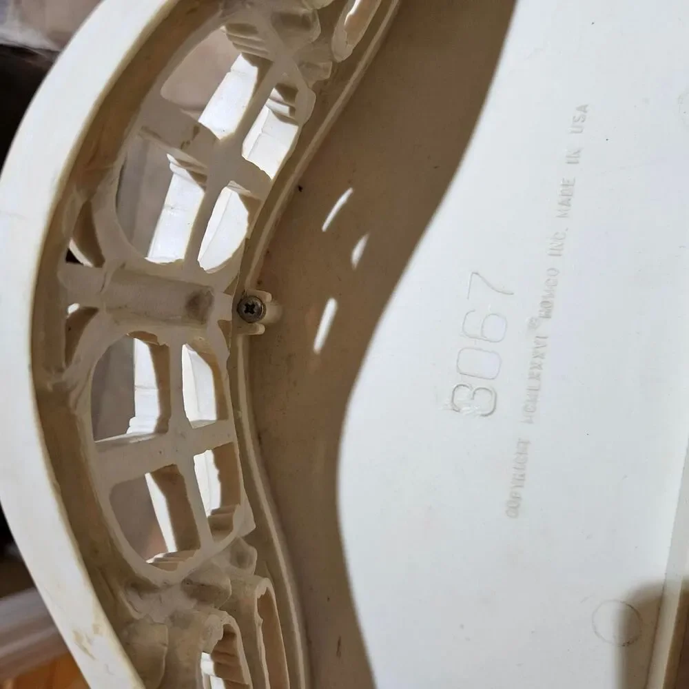 80s cottagecore boho off white plastic shelf